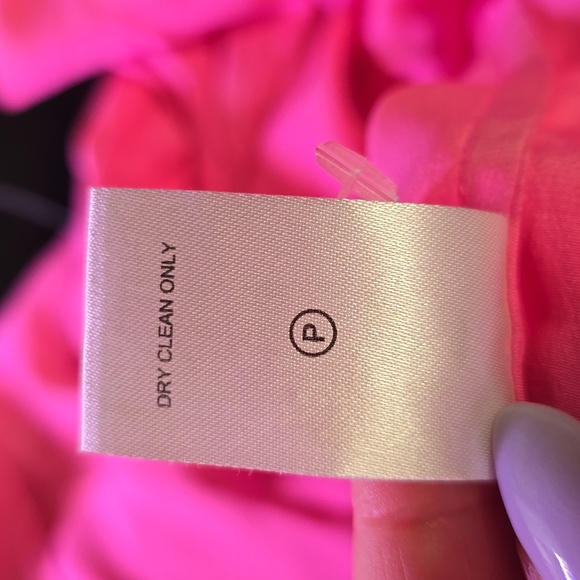 Hunter Bell Farris Silk Tie Neck Blouse Fuschia Size Small - Picture 8 of 8